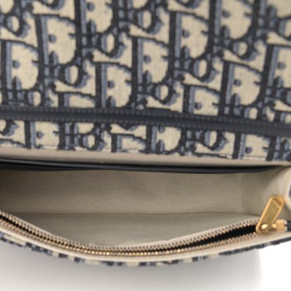 Christian Dior Oblique Saddle Chain Pouch Blue 4 of 9