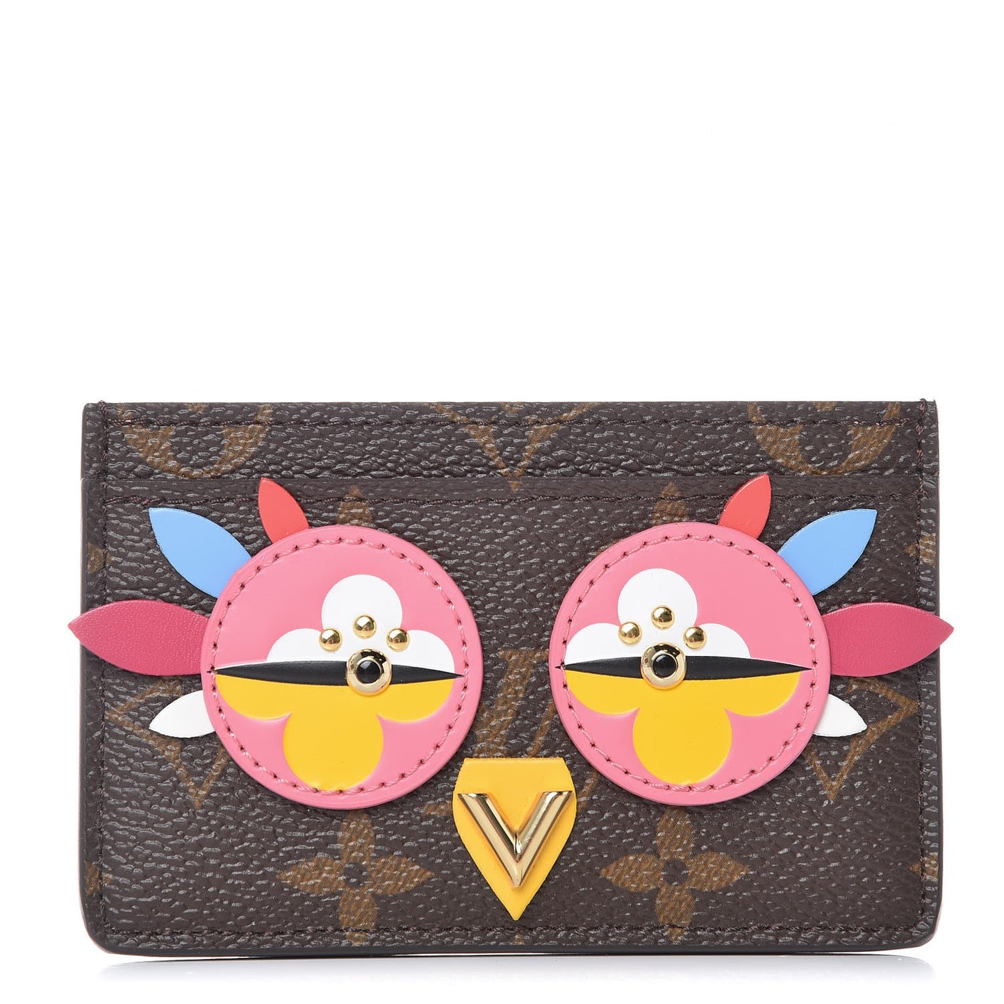 Monogram Lovely Birds Card Holder
