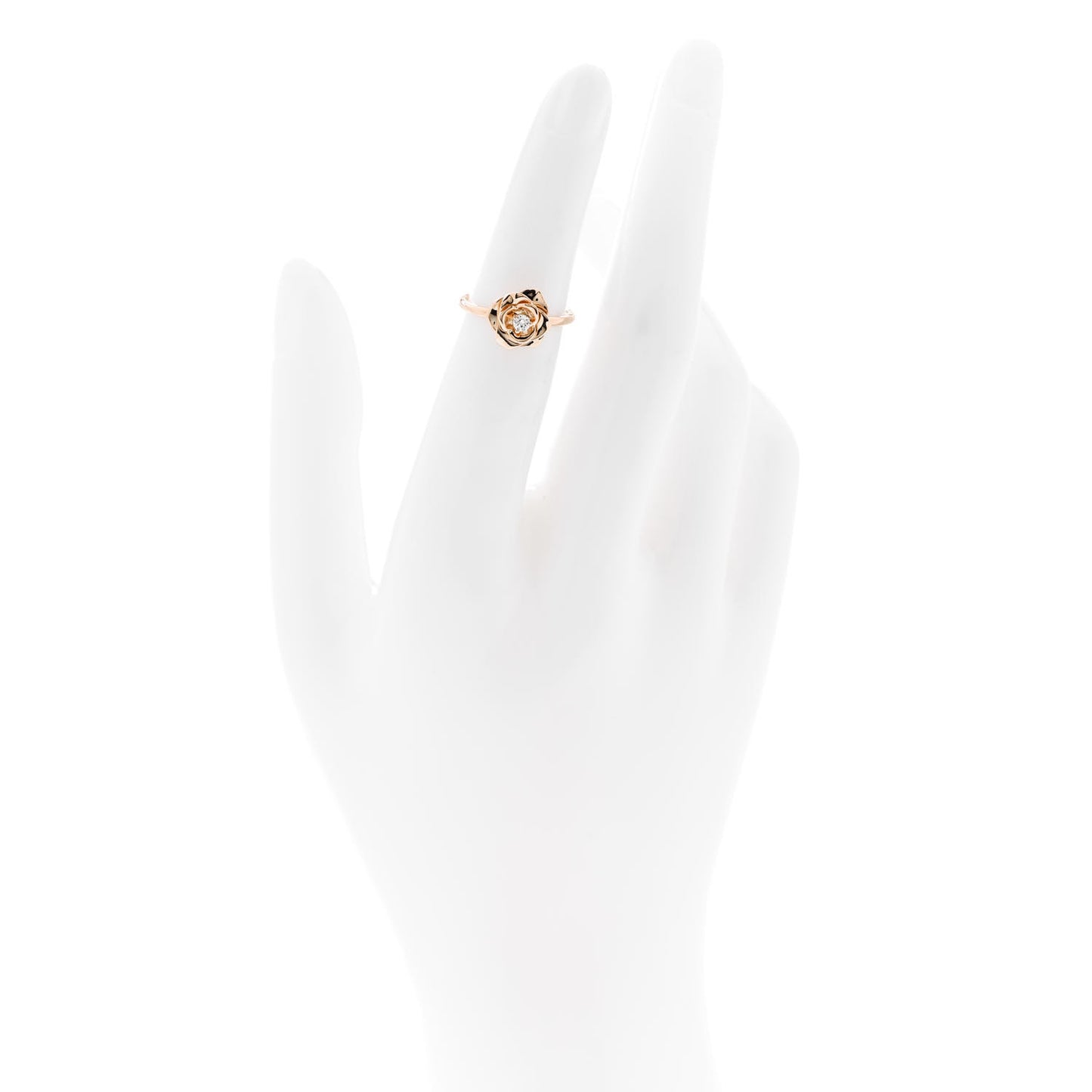18K Rose Gold Diamond Rose Ring 47 4.25