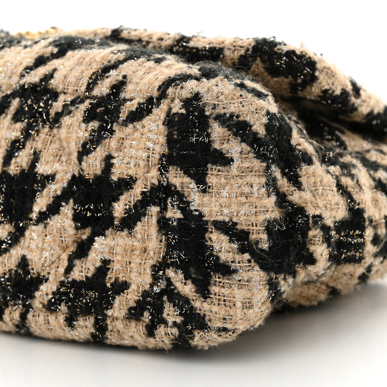 Chanel Tweed Maxi Chanel 19 Flap Beige Black 10 of 12