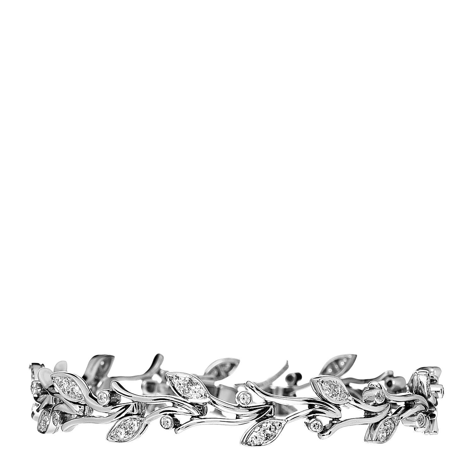 Tiffany Platinum Diamond Garland Bracelet 1 of 5
