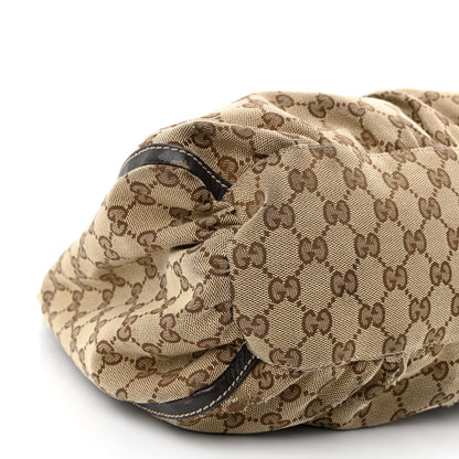 Gucci Monogram Large D Gold Hobo Dark Brown 9 of 15