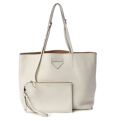 Prada Vitello Daino Shopping Tote Talco 1 of 12