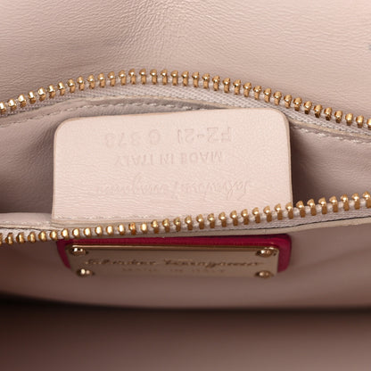Salvatore Ferragamo Smooth Calfskin Vara Bow Chain Flap Crossbody Begonia 7 of 11