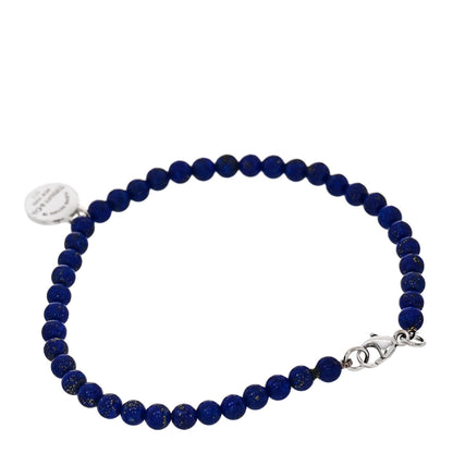 Tiffany Sterling Silver Lapis Lazuli Round Tag Bead Bracelet 2 of 4
