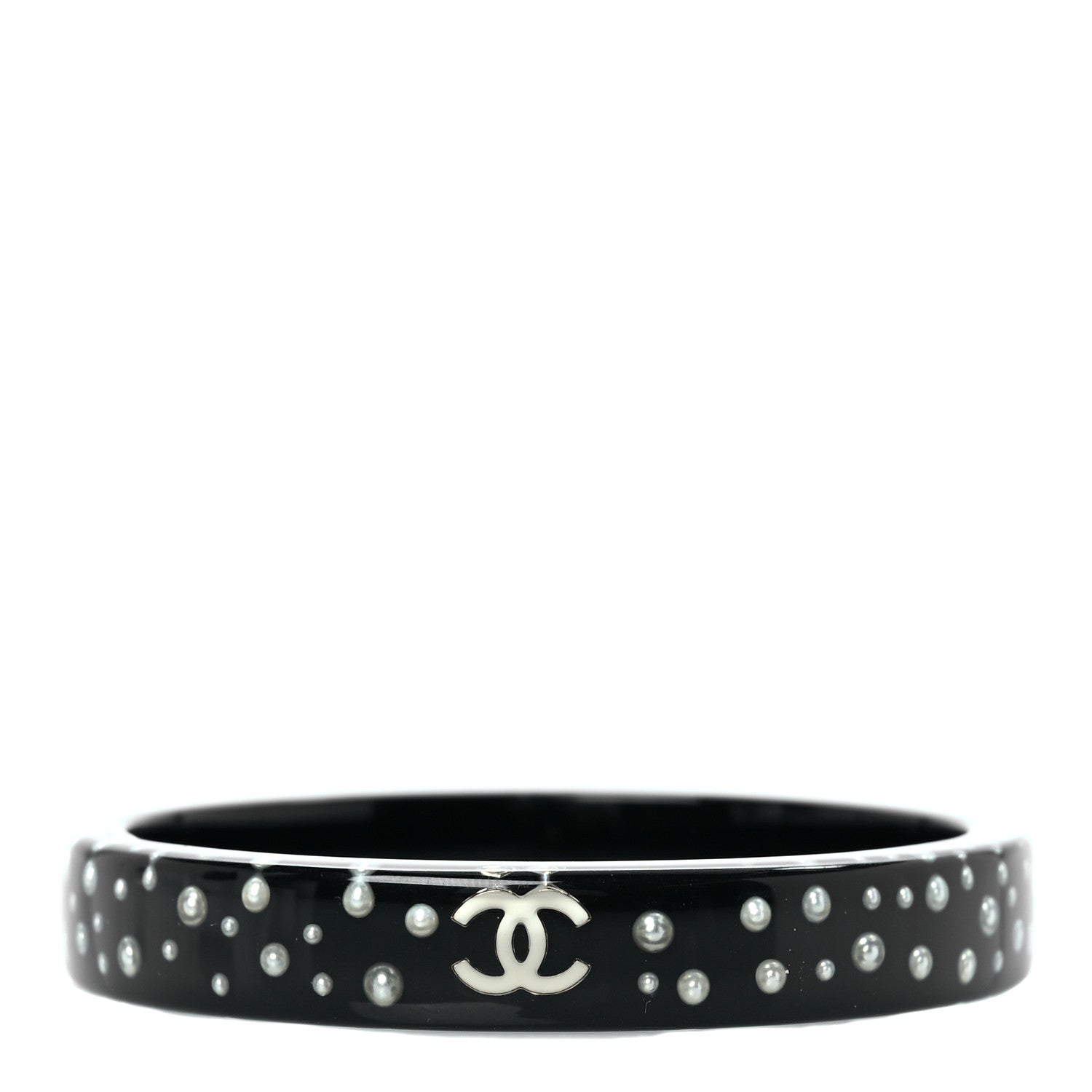 Chanel Resin CC Bangle Black 1 of 4