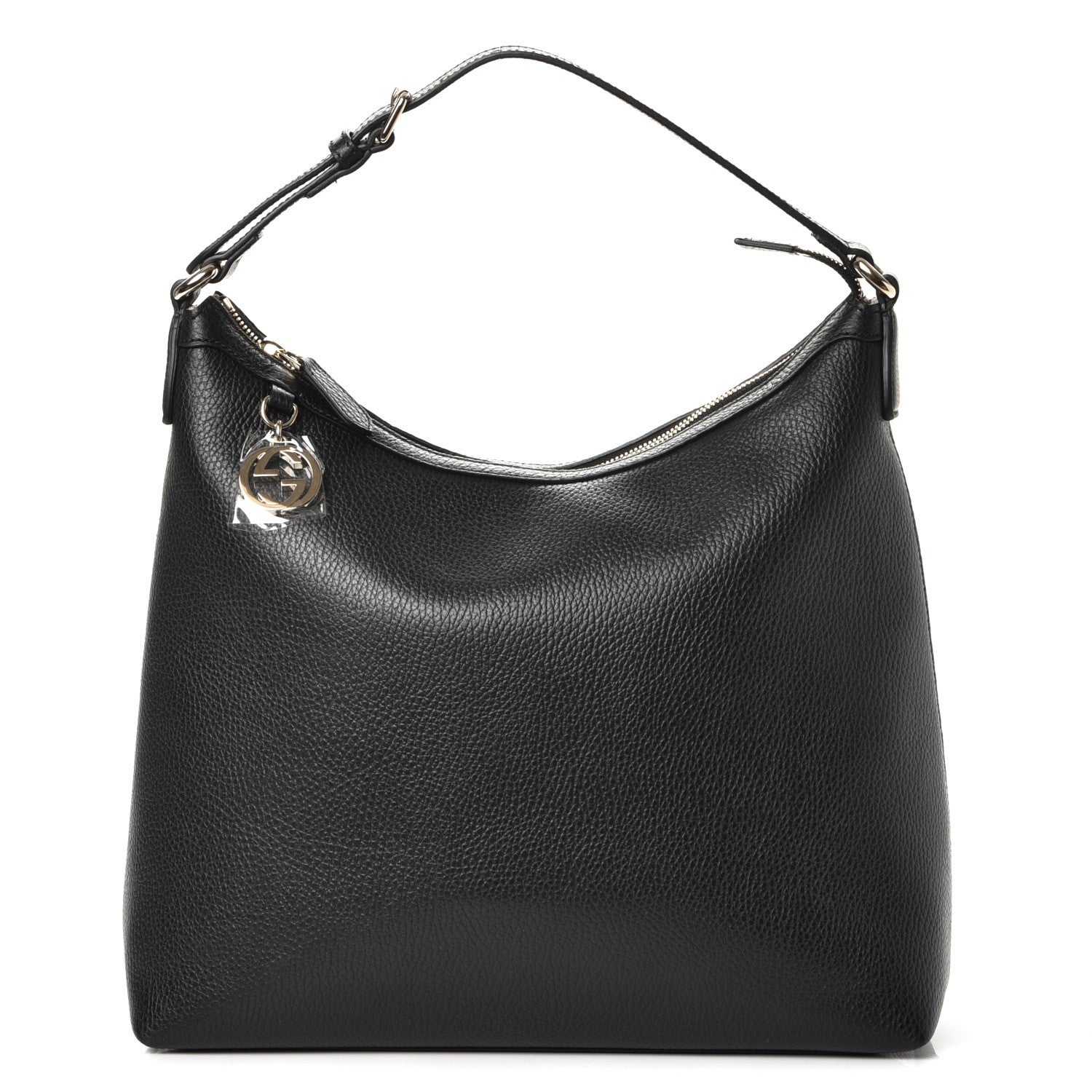 Gucci Dollar Calfskin GG Hobo Black 1 of 7