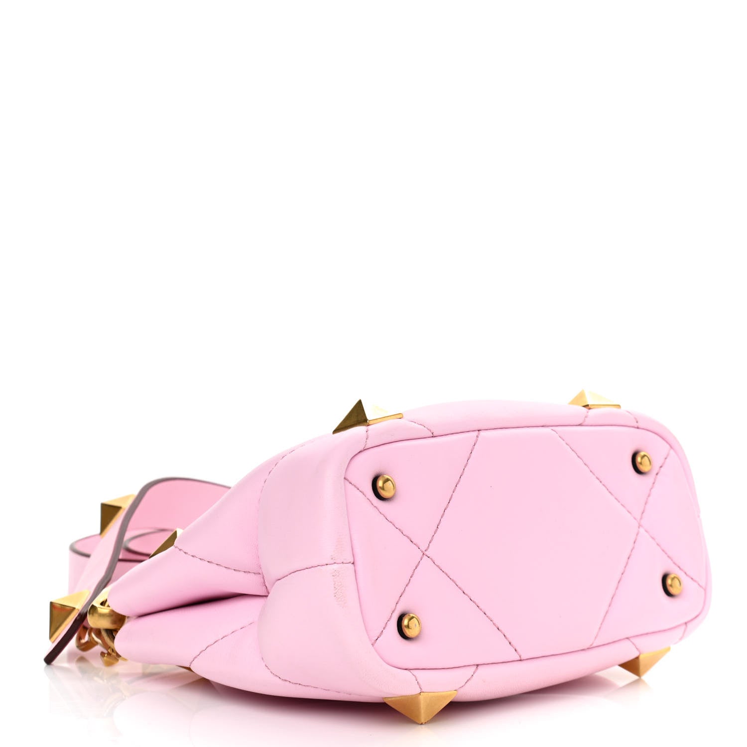 Valentino Garavani Nappa Mini Roman Stud The Handle Bag Pink Borealis 4 of 11