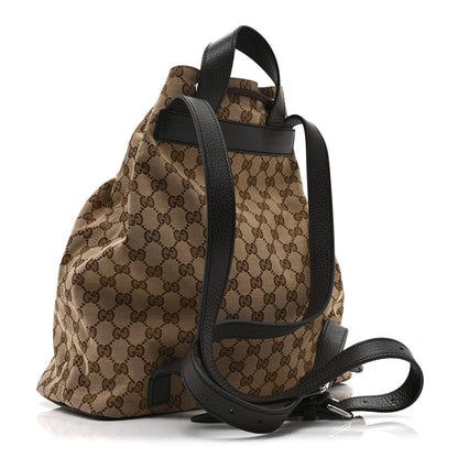 Gucci Monogram Dollar Calfskin O Drawstring Backpack Beige Ebony Testa di Moro Dark Chocolate 3 of 11