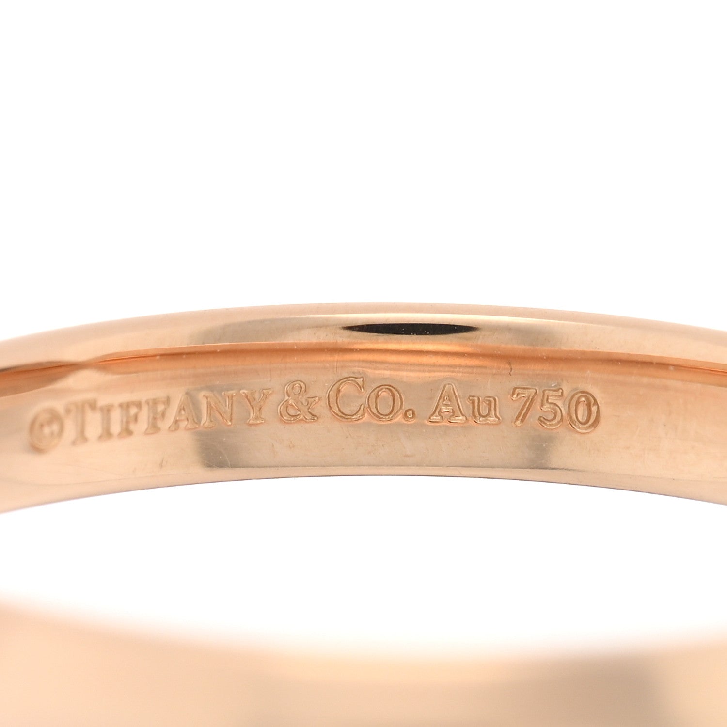Tiffany 18K Rose Gold Nesting Narrow Band Ring 50 5.5 4 of 4