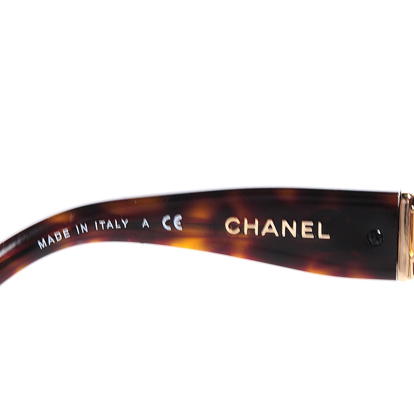 Acetate Metal Chain Square Sunglasses 5305 Brown