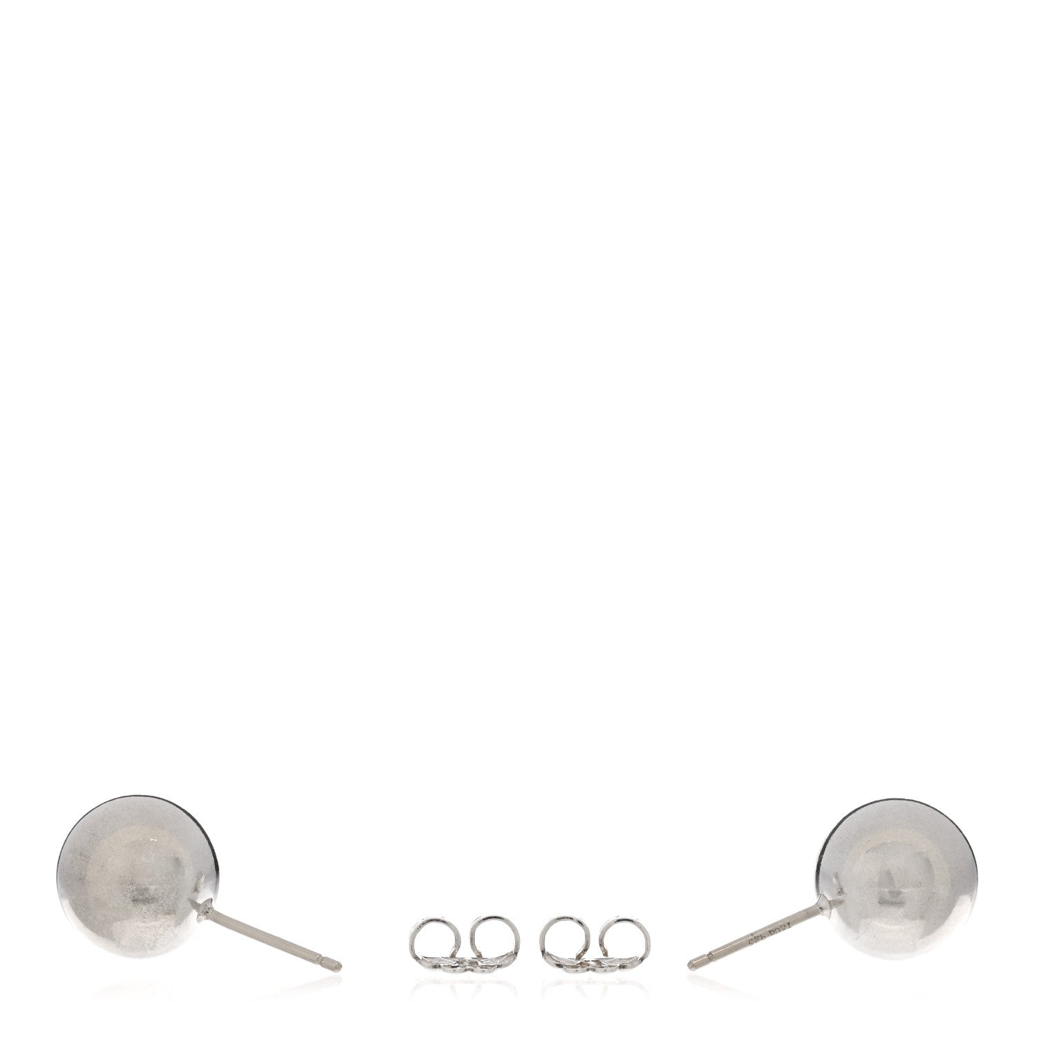 Tiffany Sterling Silver 10mm Hardwear Ball Earrings 3 of 4