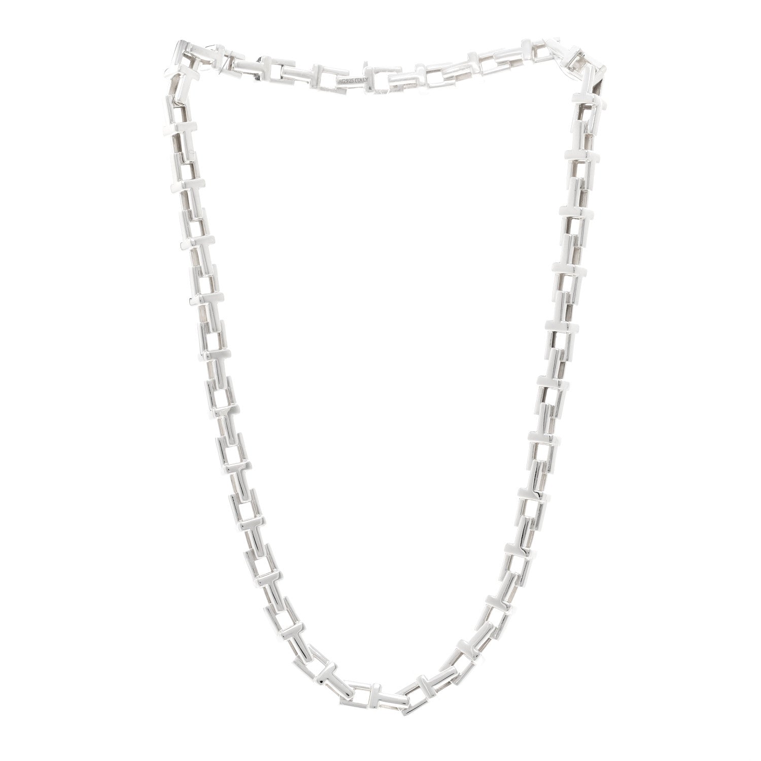 Tiffany Sterling Silver Tiffany T Chain Necklace 3 of 4