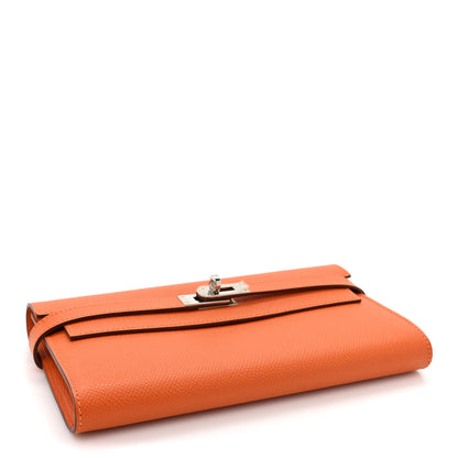 Hermes Epsom Kelly Longue Wallet Orange 4 of 14