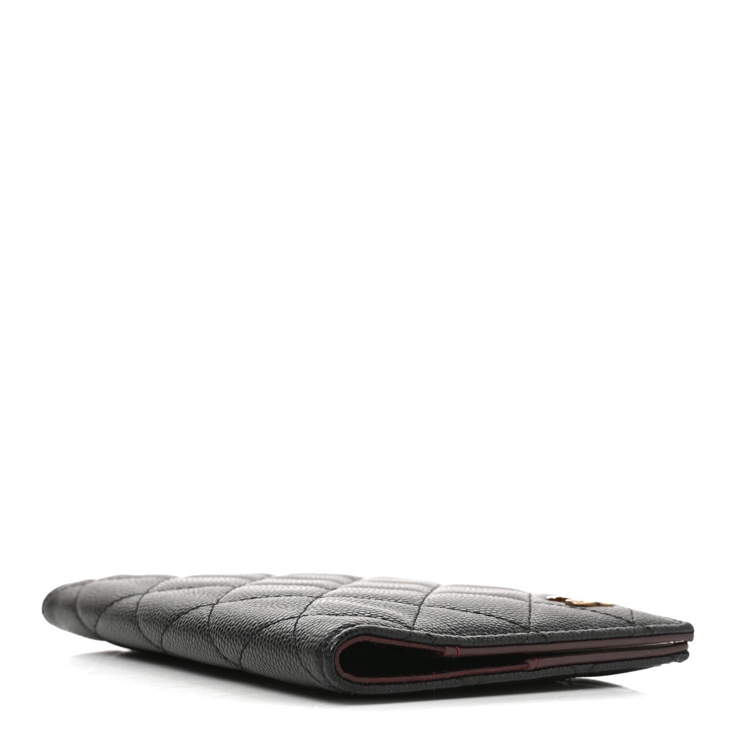 Caviar Quilted Passport Holder Black