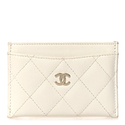 Chanel Caviar Quilted Card Holder White 1 of 10