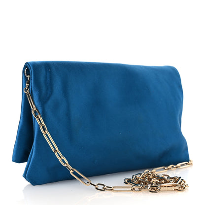 Jimmy Choo Satin Crystal Titania Clutch Blue 3 of 12