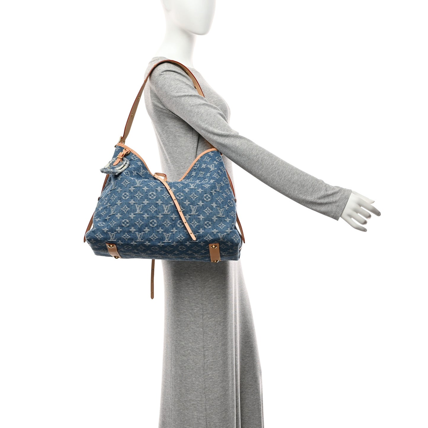 Monogram Denim CarryAll MM Blue