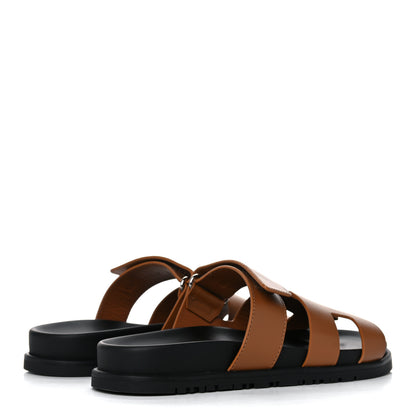 Hermes Calfskin Womens Chypre Sandals 37 Naturel 4 of 10