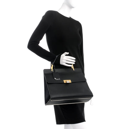 Balenciaga Smooth Calfskin Le Dix M Cartable Shoulder Bag Black 3 of 8