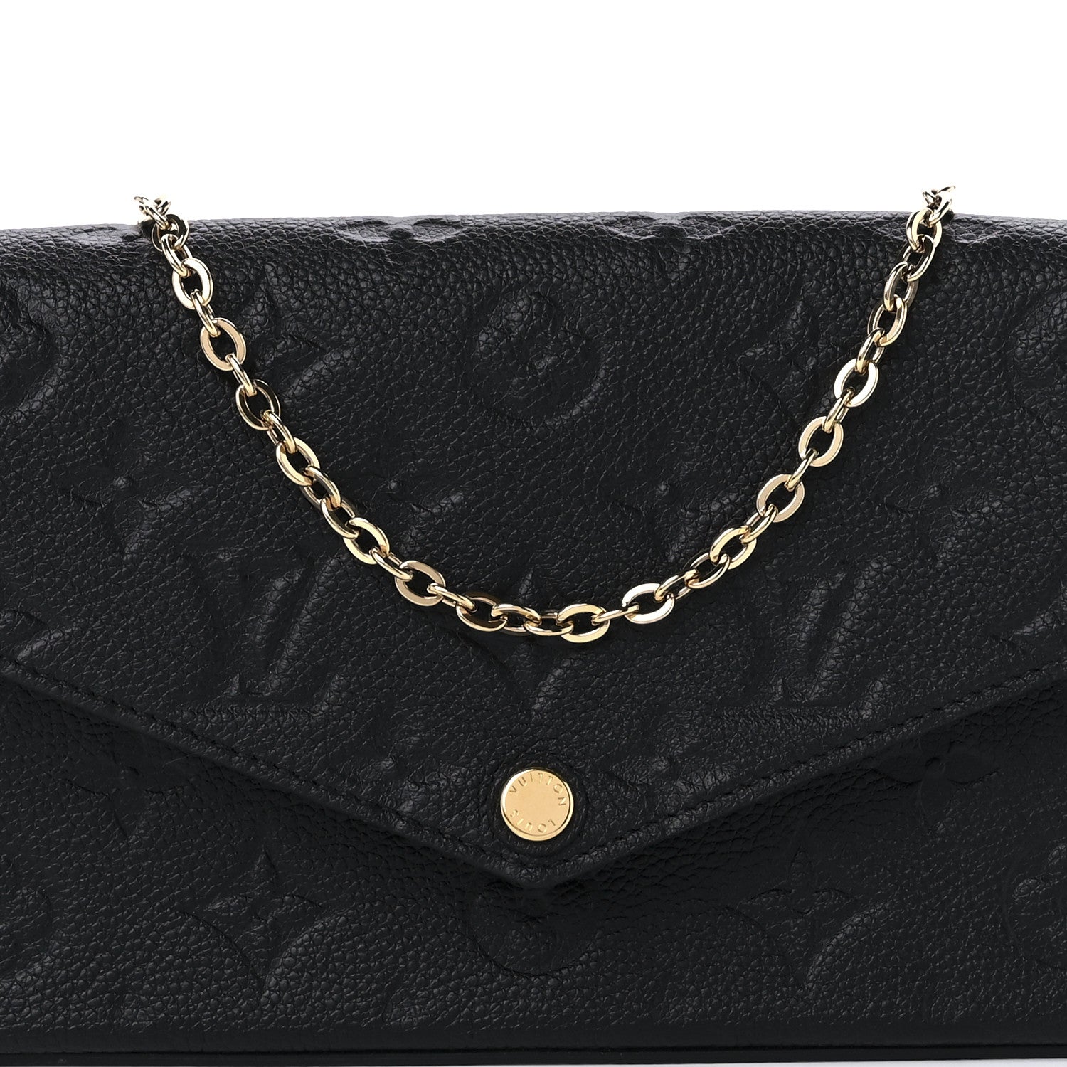 Louis Vuitton Empreinte Pochette Felicie Chain Wallet Black 10 of 11