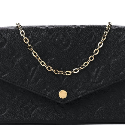 Louis Vuitton Empreinte Pochette Felicie Chain Wallet Black 10 of 11