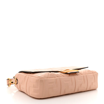 Fendi Nappa FF 1974 Embossed Baguette Baby Pink 4 of 11