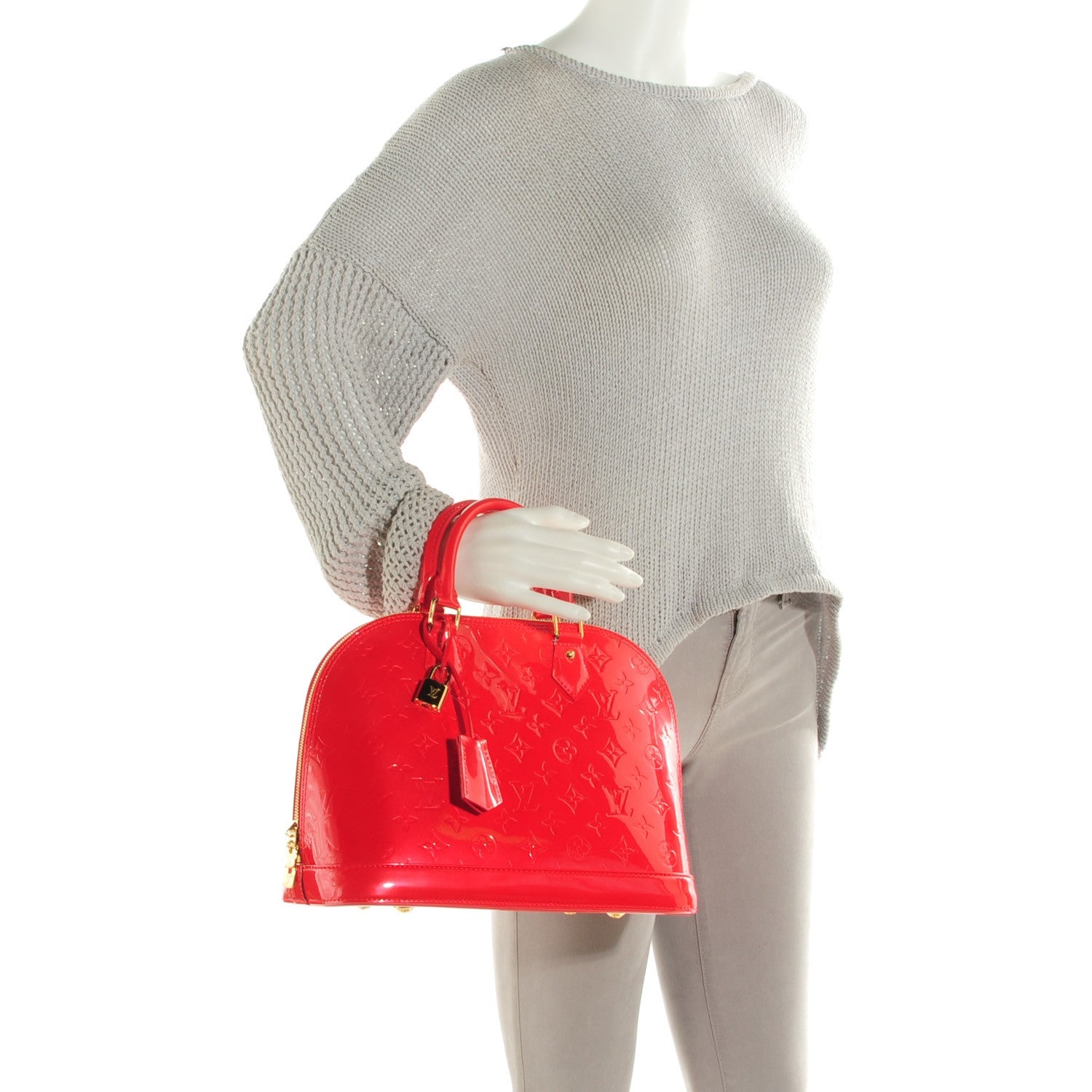Louis Vuitton Vernis Alma PM Rouge Grenadine 2 of 7
