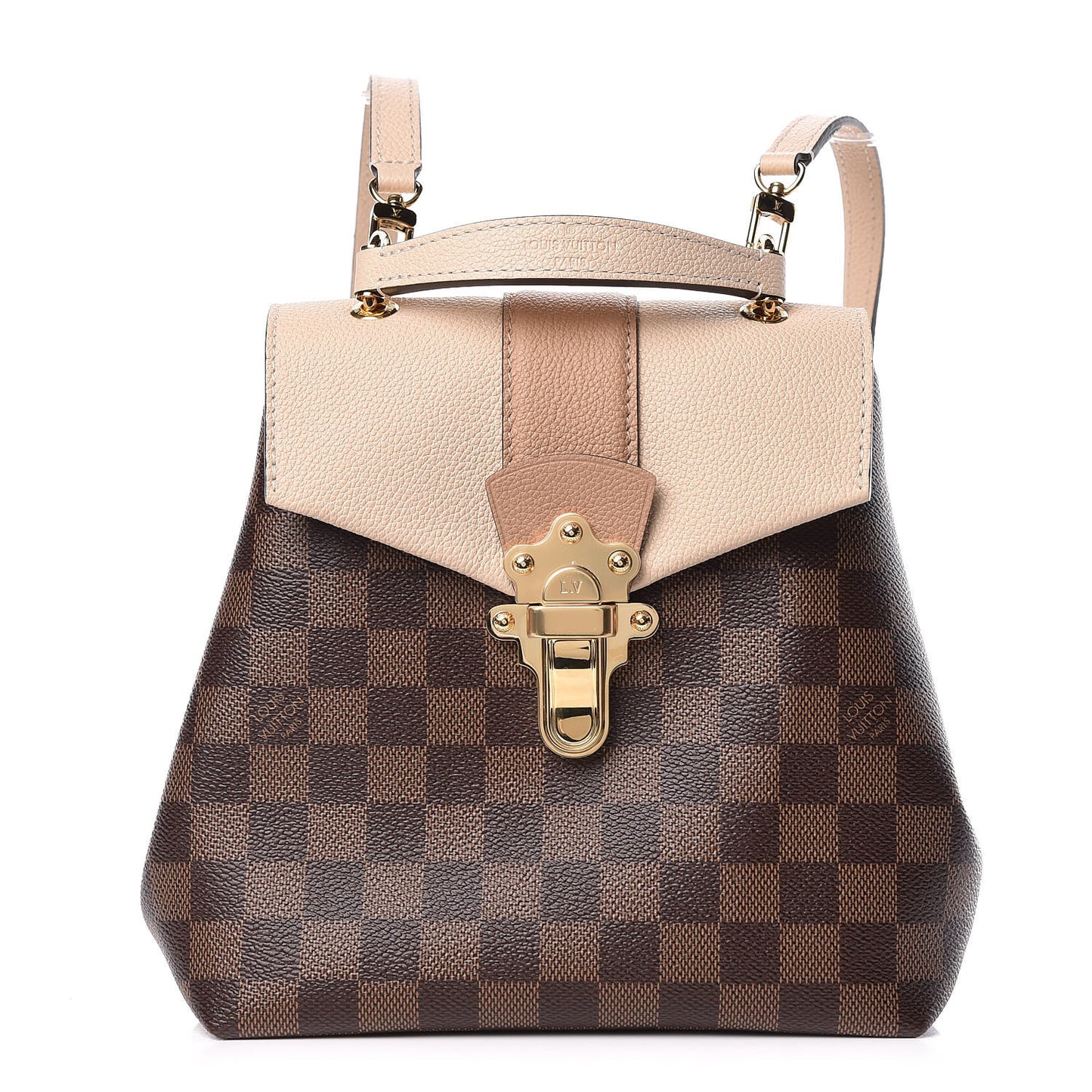 Damier Ebene Clapton Backpack Creme