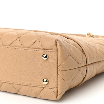 Chanel Caviar Quilted Rolled Up Tote Beige 10 of 11