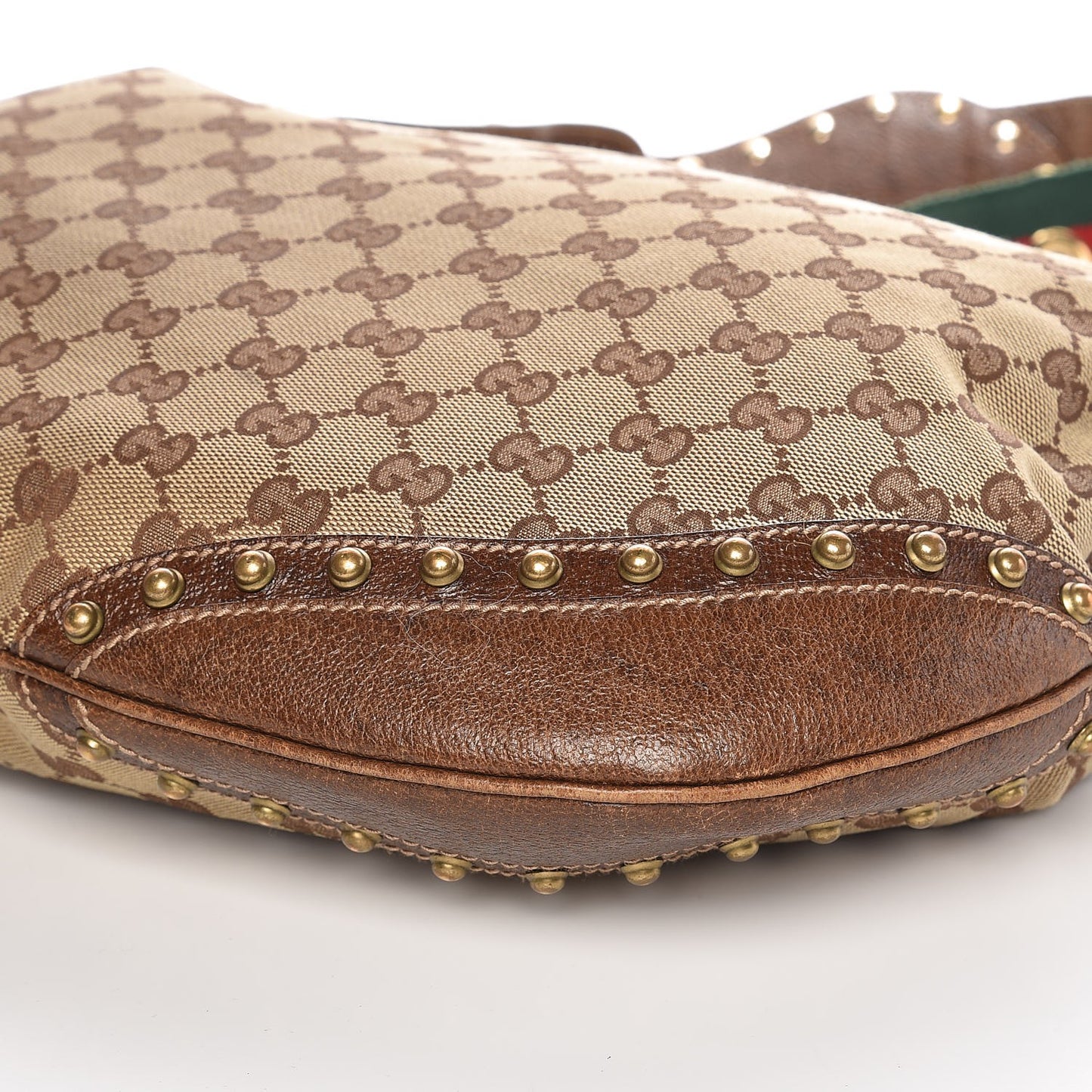 Monogram Pelham Studded Shoulder Bag Brown