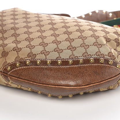 Gucci Monogram Pelham Studded Shoulder Bag Brown 9 of 9