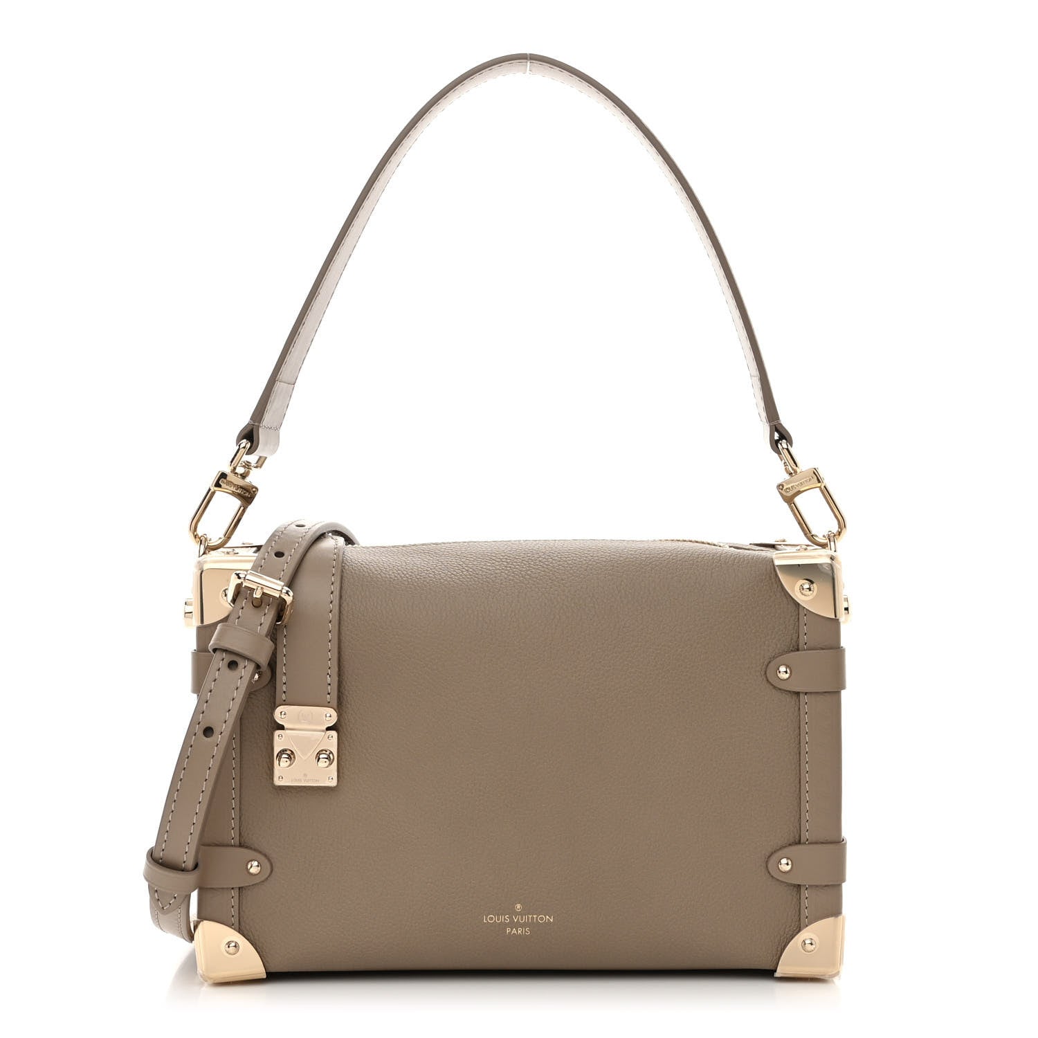 Louis Vuitton Calfskin Side Trunk MM Taupe 1 of 10