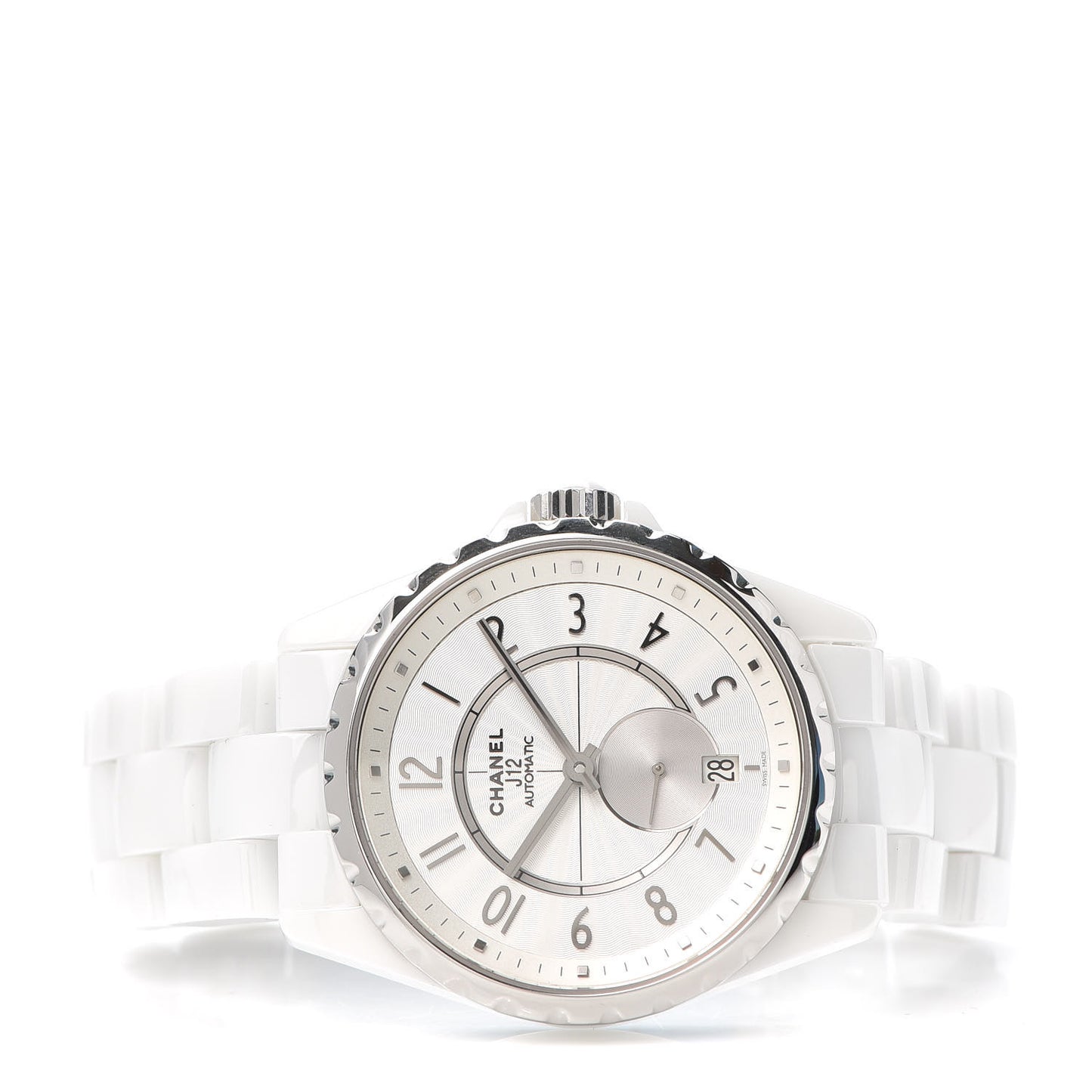 Stainless Steel Ceramic 38mm J12 Chrono Automatic Watch White
