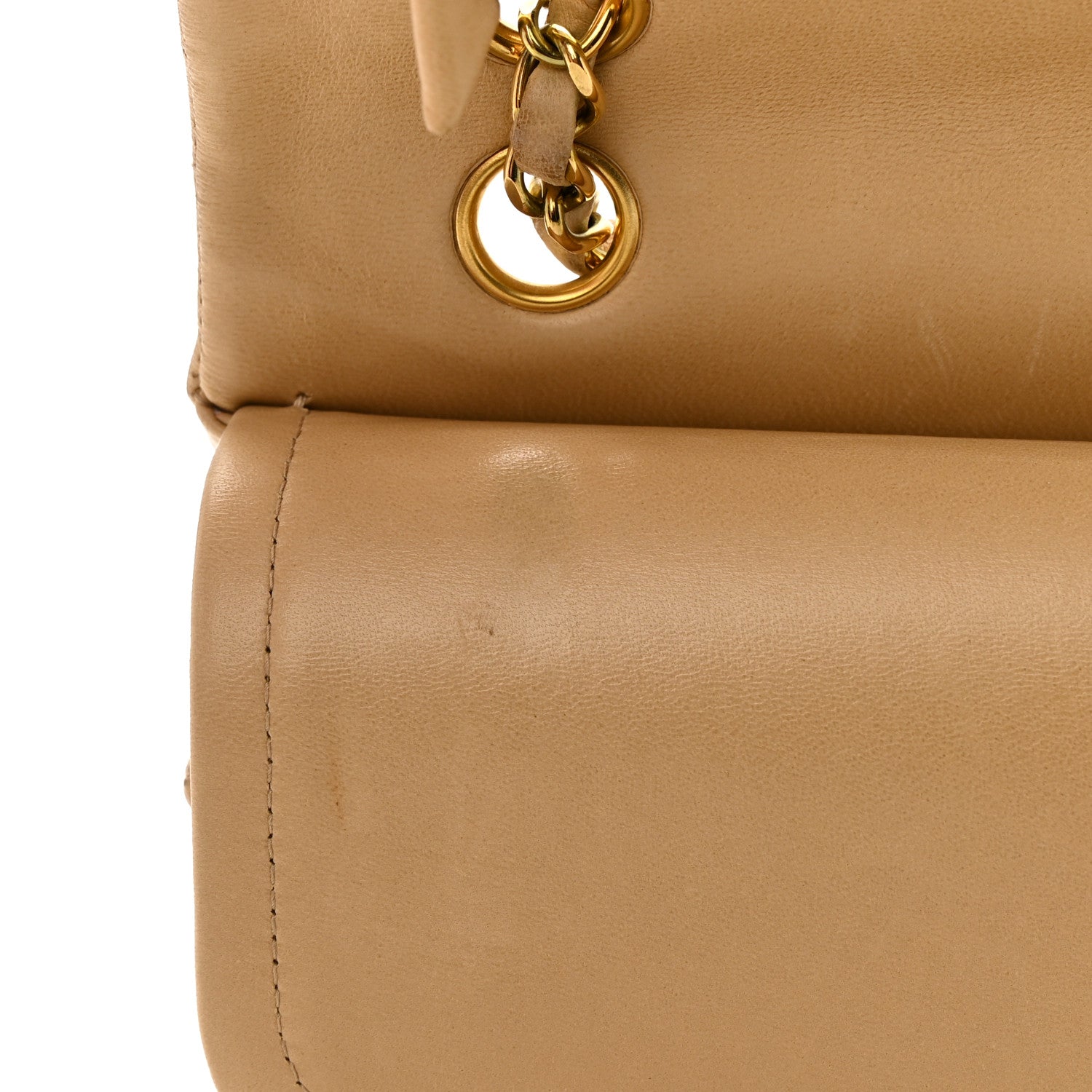 Chanel Lambskin Quilted Medium Double Flap Beige 20 of 26