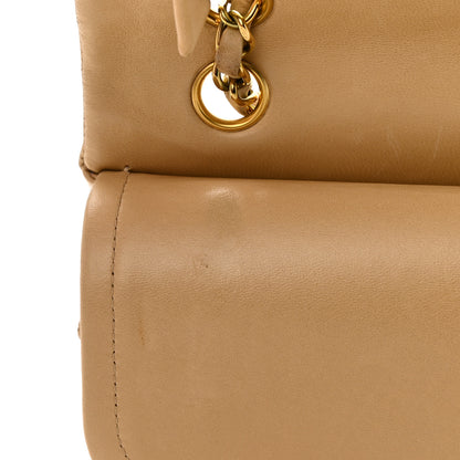Chanel Lambskin Quilted Medium Double Flap Beige 20 of 26