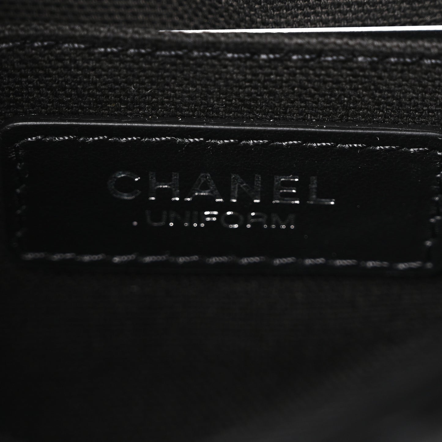 Calfskin Quilted CC Uniform Flap Belt Bag Black