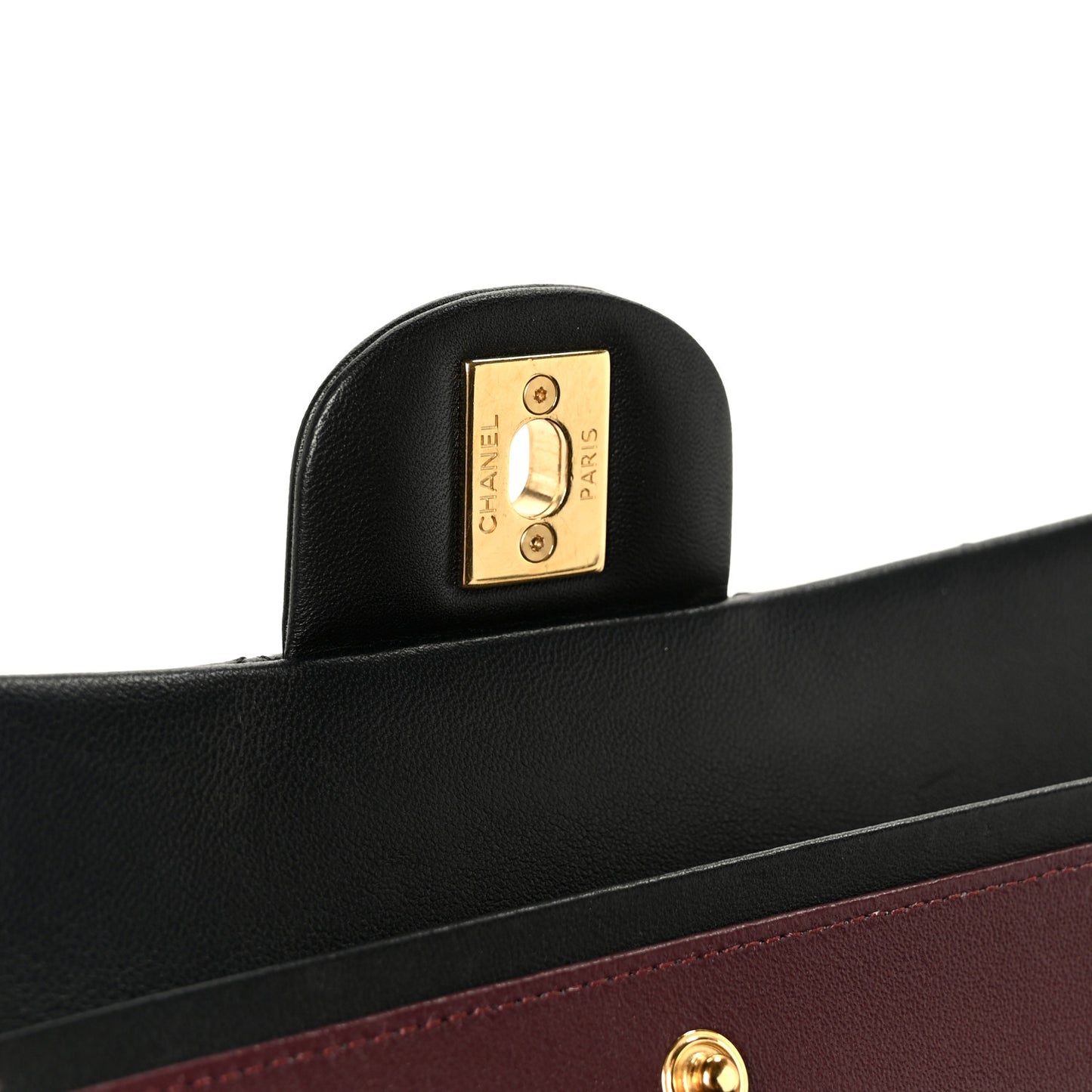 Lambskin Quilted Small Double Flap Black