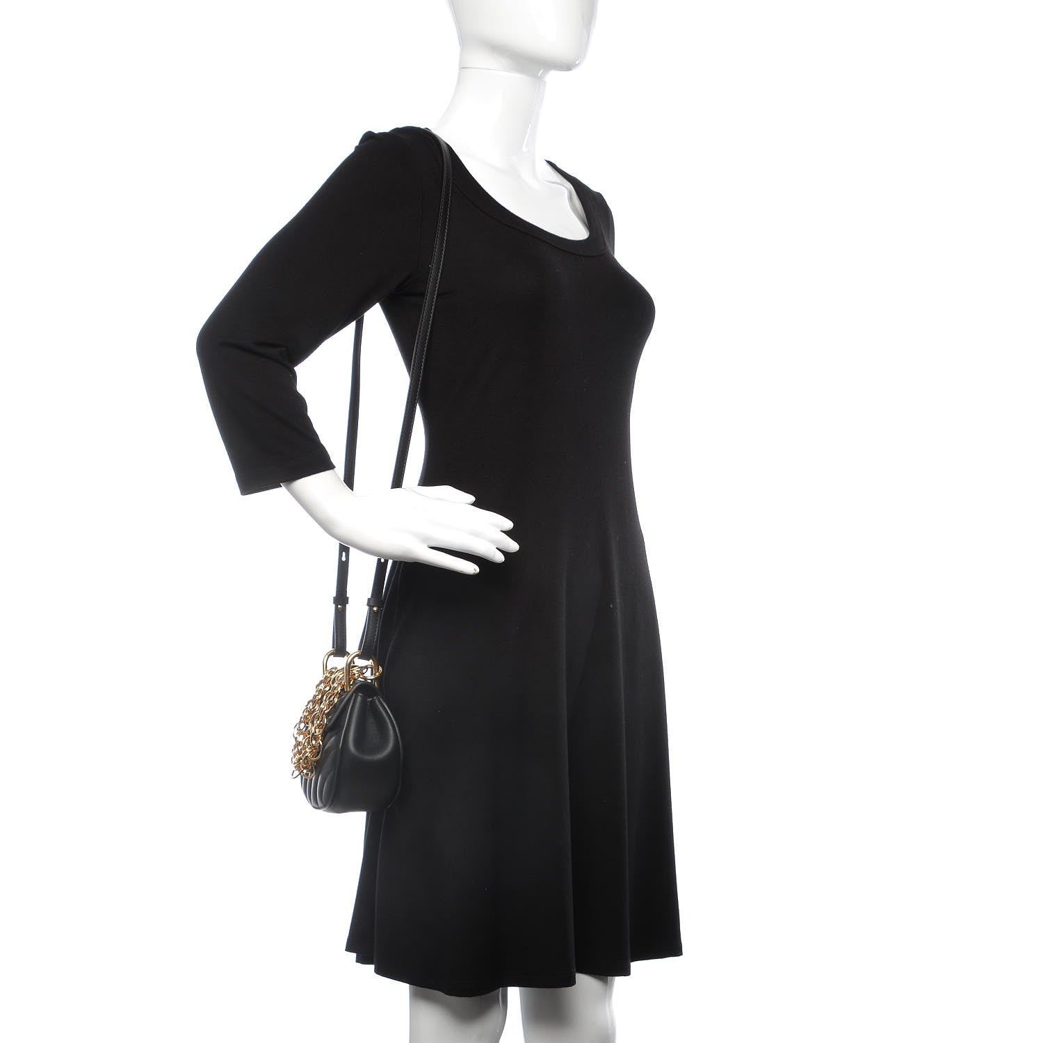 Chloe Calfskin Quilted Nano Drew Bijou Shoulder Bag Black 3 of 13