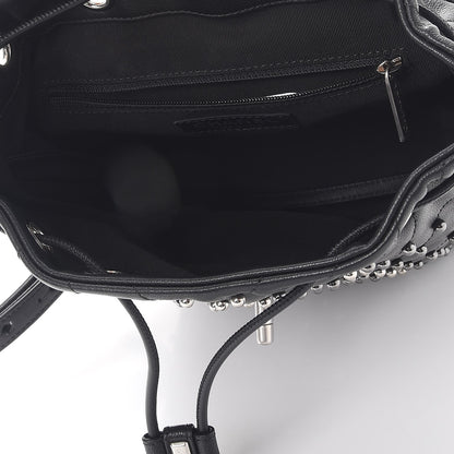 Chanel Lambskin Chevron Quilted Studded Stud Wars Backpack Black 5 of 8