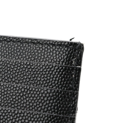 Saint Laurent Grain De Poudre Matelasse Chevron Monochrome Fragments Zippered Card Case Black 9 of 11