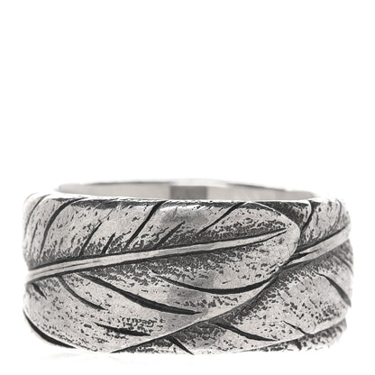 David Yurman Sterling Silver Feather Ring 57 8 1 of 5