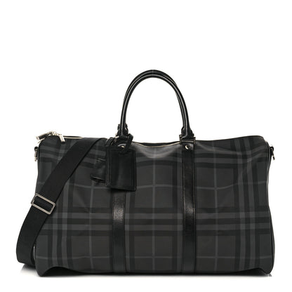 Burberry Nylon Smoked Check Duffle Bag Black 1 of 14