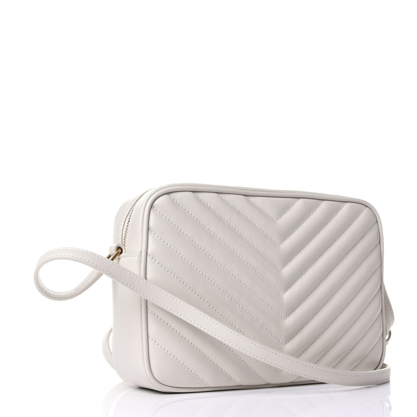 Calfskin Matelasse Monogram Lou Camera Bag Crema Soft