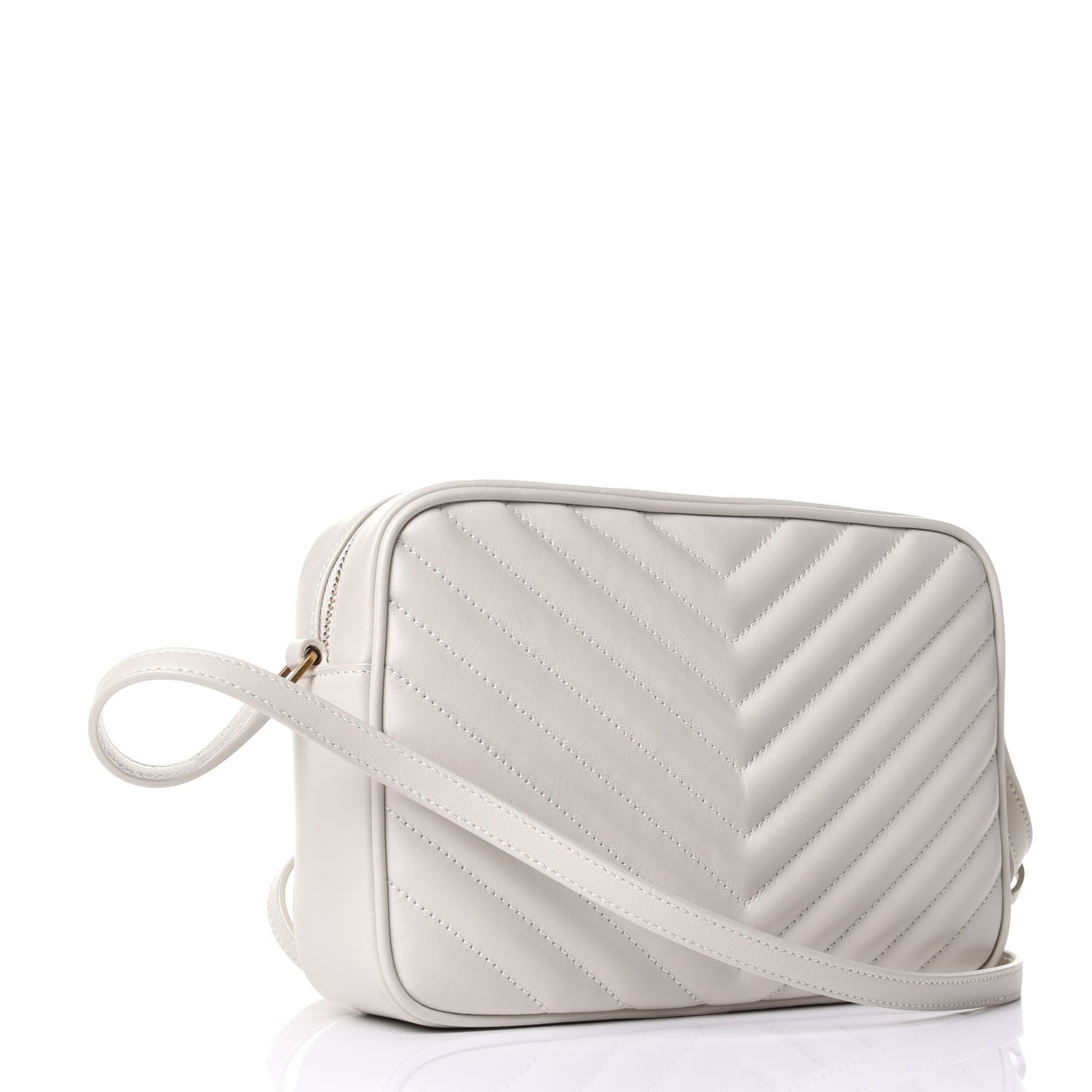 Saint Laurent Calfskin Matelasse Monogram Lou Camera Bag Crema Soft 2 of 3