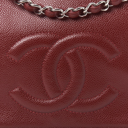 Chanel Caviar Large Timeless CC Flap Dark Red 8 of 10
