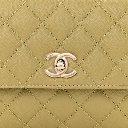 Chanel Caviar Quilted Mini Coco Handle Flap Light Green 7 of 9