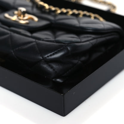 Chanel Plexiglass Lambskin Framed Flap Bag Clutch Black 10 of 14