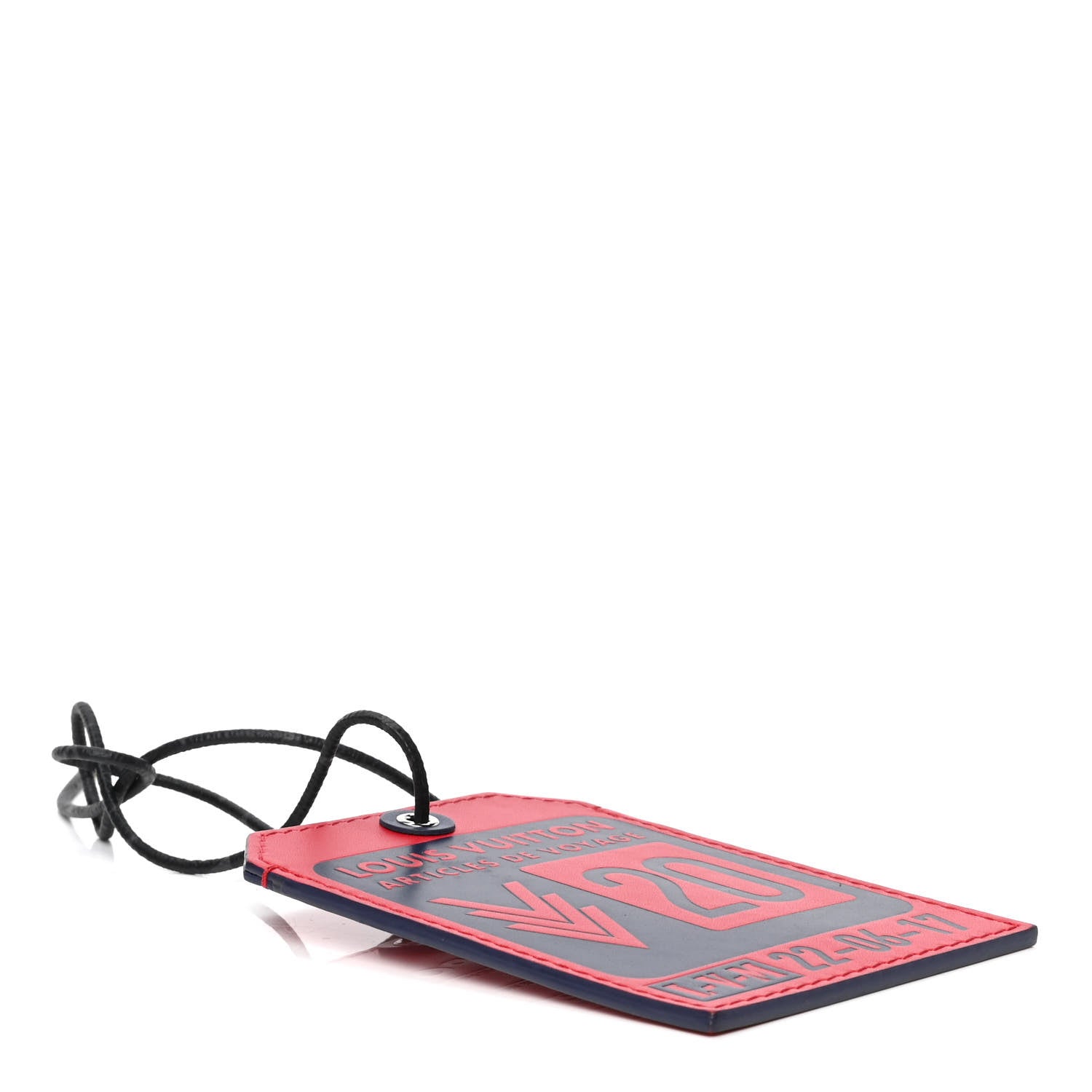 Louis Vuitton Calfskin Singapore Name Tag Red 4 of 4