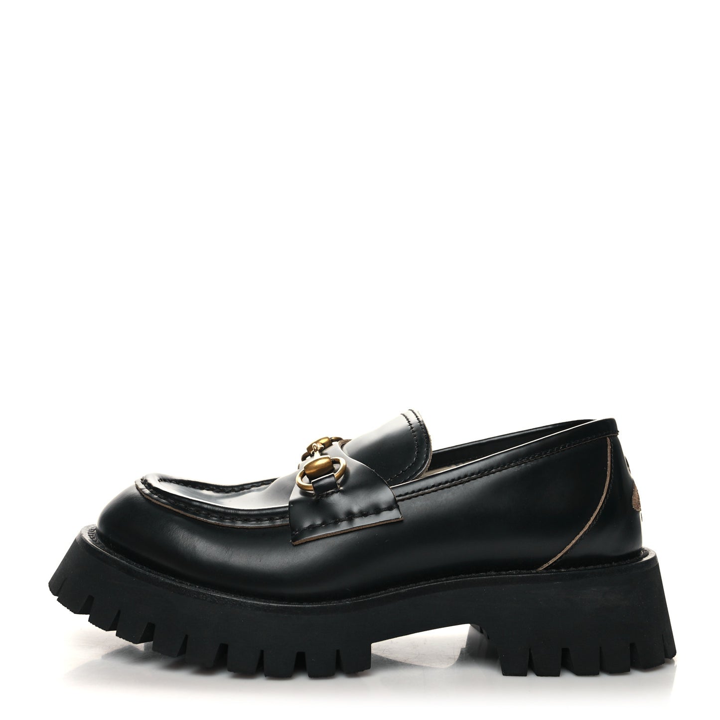 Cordovan Lux Womens Harald Horsebit 25mm Platform Loafers 38 Black